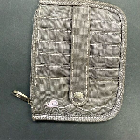 Mosey Greige lavender ID card Wallet with Snail logo - Picture 4 of 5